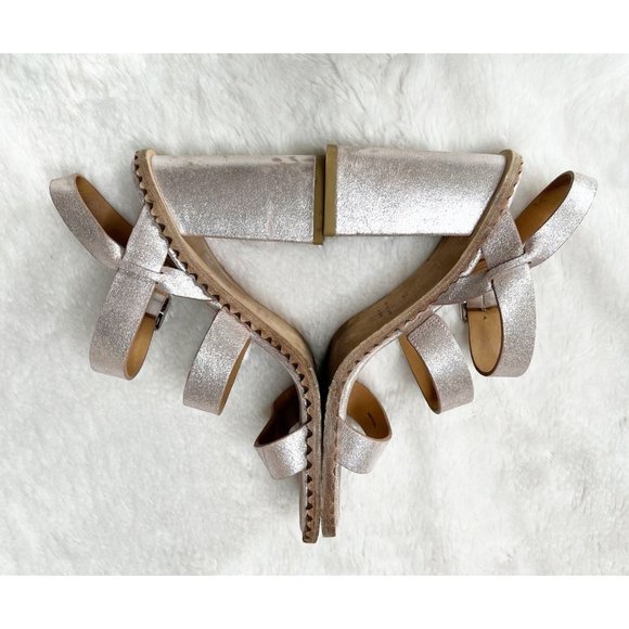 Marc by Marc Jacobs Mix It Up Metallic Crosta Sandals Women's Size 37.5 (7.5) - Picture 5 of 12